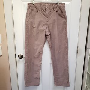 American Eagle Mauve Pink Stretch 90s Straight Leg High Rise Corduroy Jeans